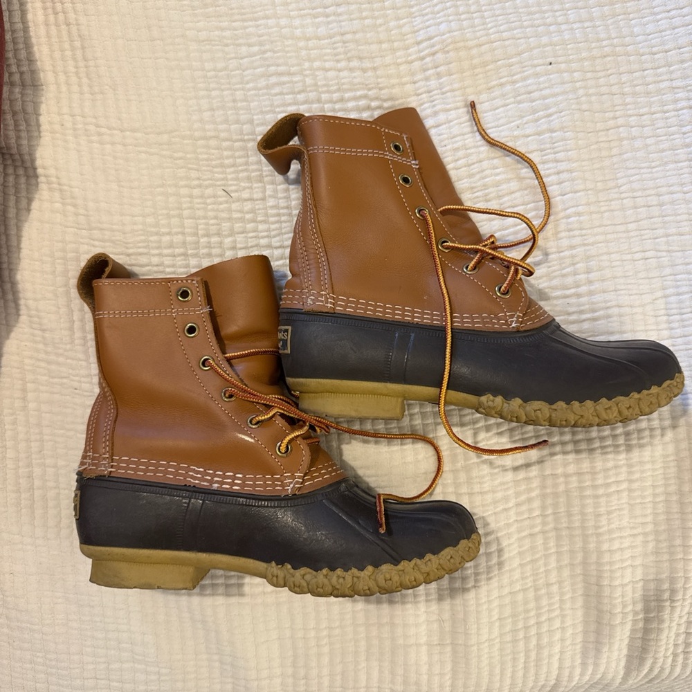 LL Bean Two-Tone Women’s Duck Boots - Brown/Black